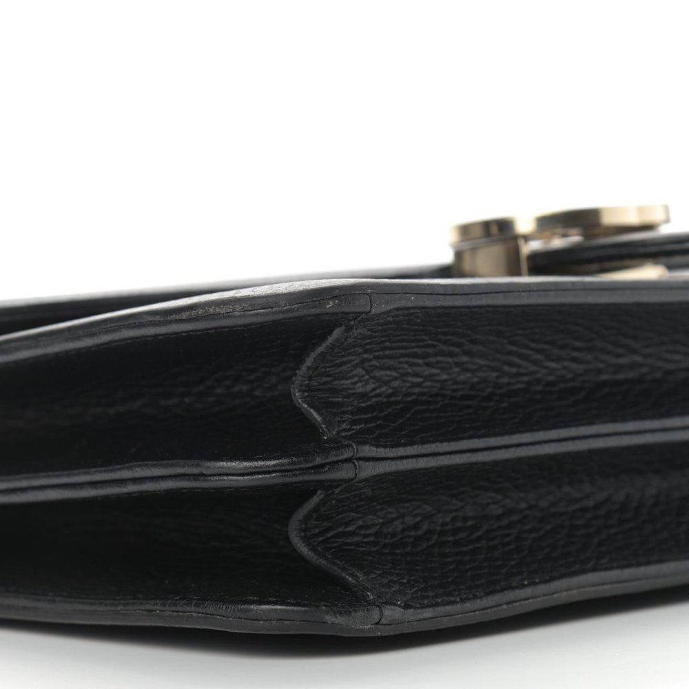 Gucci Dollar Calfskin Interlocking G Shoulder Bag Medium, Black EUC - Picture 2 of 5